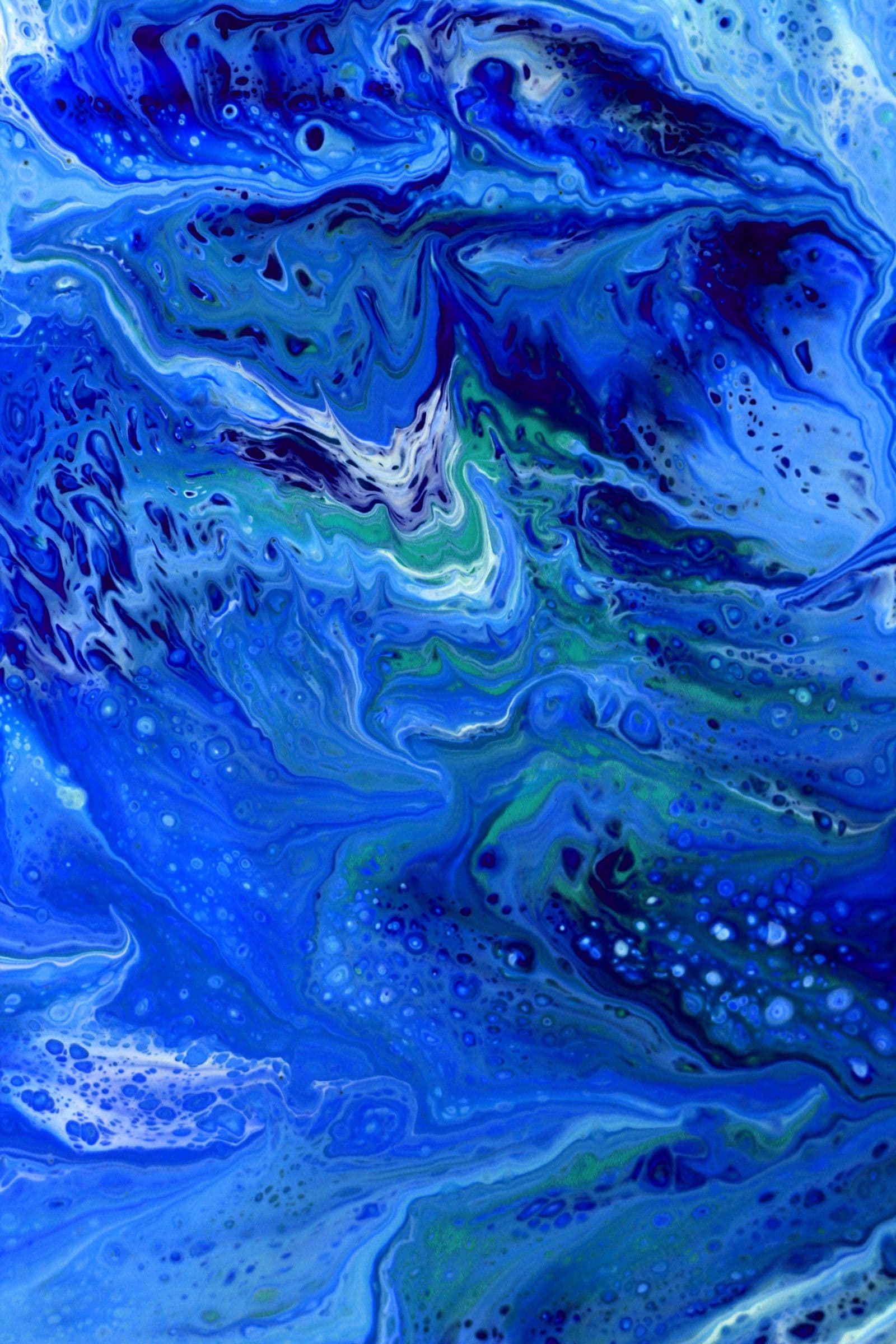 Detail of Current, oil stick and acrylic on canvas